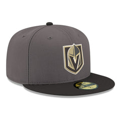 Vegas Golden Knights New Era Core Logo Two-Tone 59FIFTY Fitted Hat Gray