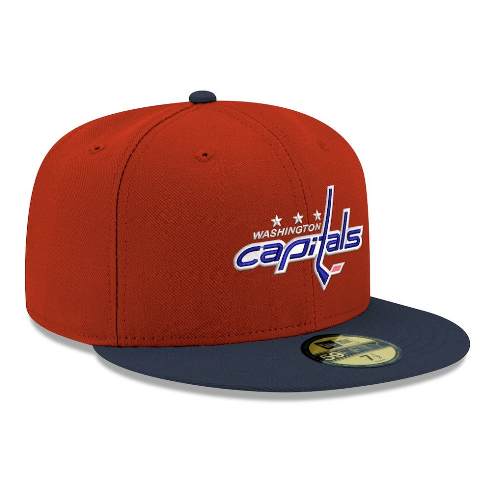 Washington Capitals New Era Core Logo Two-Tone 59FIFTY Fitted Hat Red
