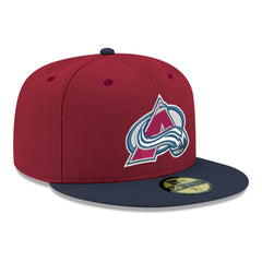 Colorado Avalanche New Era Core Logo Two-Tone 59FIFTY Fitted Hat Burgundy