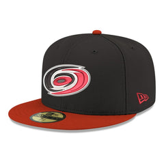 Carolina Hurricanes New Era Core Logo Two-Tone 59FIFTY Fitted Hat Black