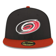 Carolina Hurricanes New Era Core Logo Two-Tone 59FIFTY Fitted Hat Black