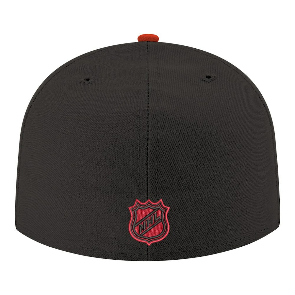 Carolina Hurricanes New Era Core Logo Two-Tone 59FIFTY Fitted Hat Black