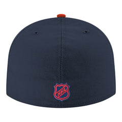 Columbus Blue Jackets New Era Core Logo Two-Tone 59FIFTY Fitted Hat Navy