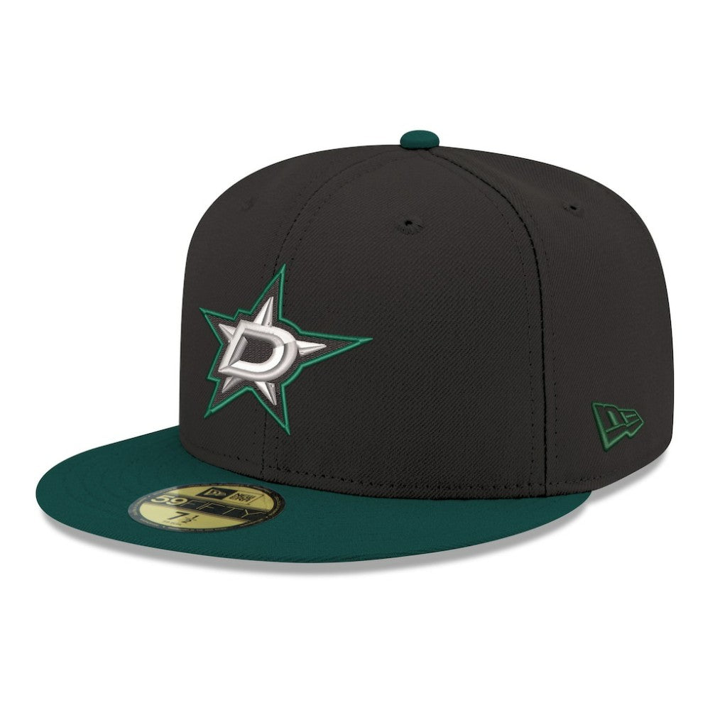 Dallas Stars New Era Core Logo Two-Tone 59FIFTY Fitted Hat Black