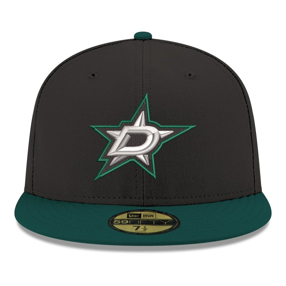 Dallas Stars New Era Core Logo Two-Tone 59FIFTY Fitted Hat Black