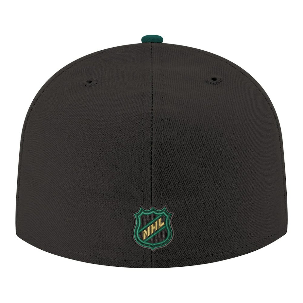 Dallas Stars New Era Core Logo Two-Tone 59FIFTY Fitted Hat Black