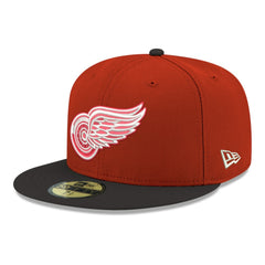 Detroit Red Wings New Era Core Logo Two-Tone 59FIFTY Fitted Hat Red