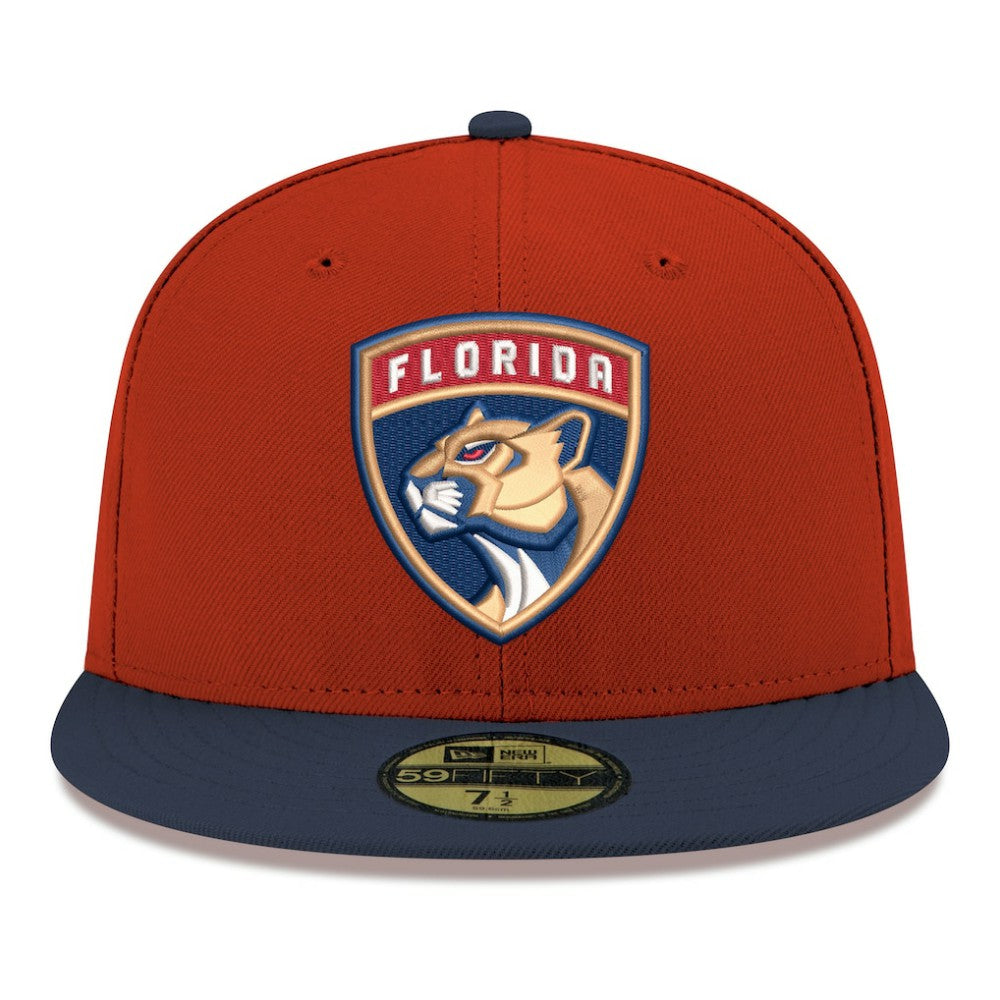 Florida Panthers New Era Core Logo Two-Tone 59FIFTY Fitted Hat Red
