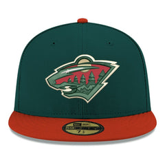 Minnesota Wild New Era Core Logo Two-Tone 59FIFTY Fitted Hat Green