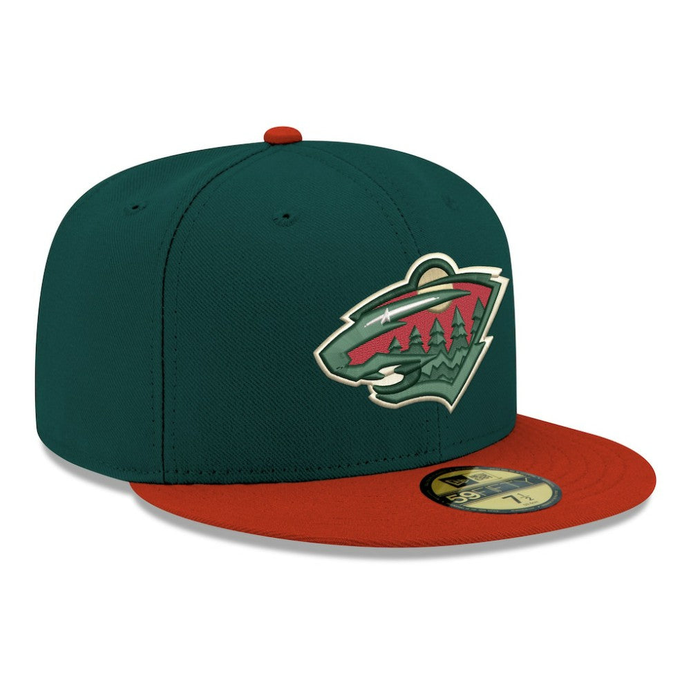 Minnesota Wild New Era Core Logo Two-Tone 59FIFTY Fitted Hat Green