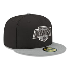 Los Angeles Kings New Era Core Logo Two-Tone 59FIFTY Fitted Hat Black