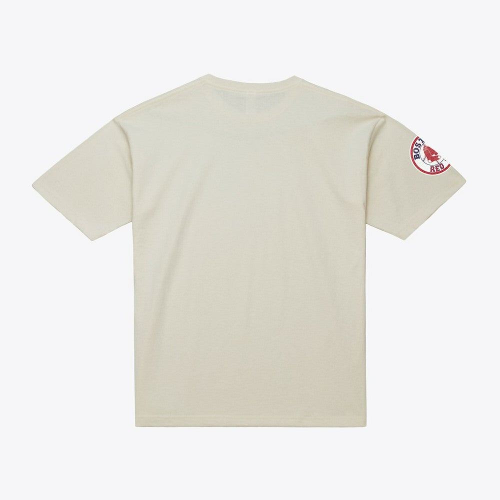 David Ortiz Boston Red Sox Cooperstown Collection Throwback Name & Number T-Shirt - Cream | Mitchell & Ness