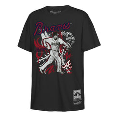 Chipper Jones Atlanta Braves Youth Chalked Up Player T-Shirt - Black | Mitchell & Ness
