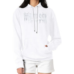 Chicago White Sox G-III 4Her by Carl Banks Women's Metallic Drop Fleece Hoodie - White