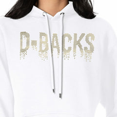 Arizona Diamondbacks G-III 4Her by Carl Banks Women's Metallic Drop Fleece Hoodie - White