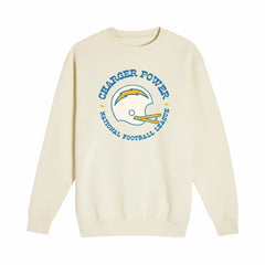 Los Angeles Chargers The Wild Collective Unisex Charger Power Fleece Sweatshirt - Cream sale