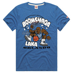 Shaquille O'Neal Orlando Magic Homage Unisex Boomshaqalaka Tri-Blend T-Shirt - Blue discount