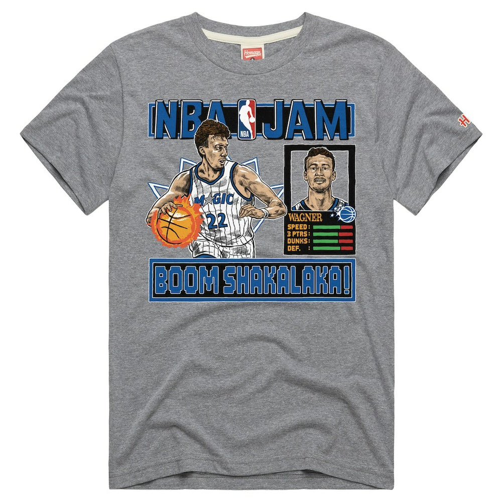Franz Wagner Orlando Magic Homage Unisex NBA Jam Tri-Blend T-Shirt - Gray on sale