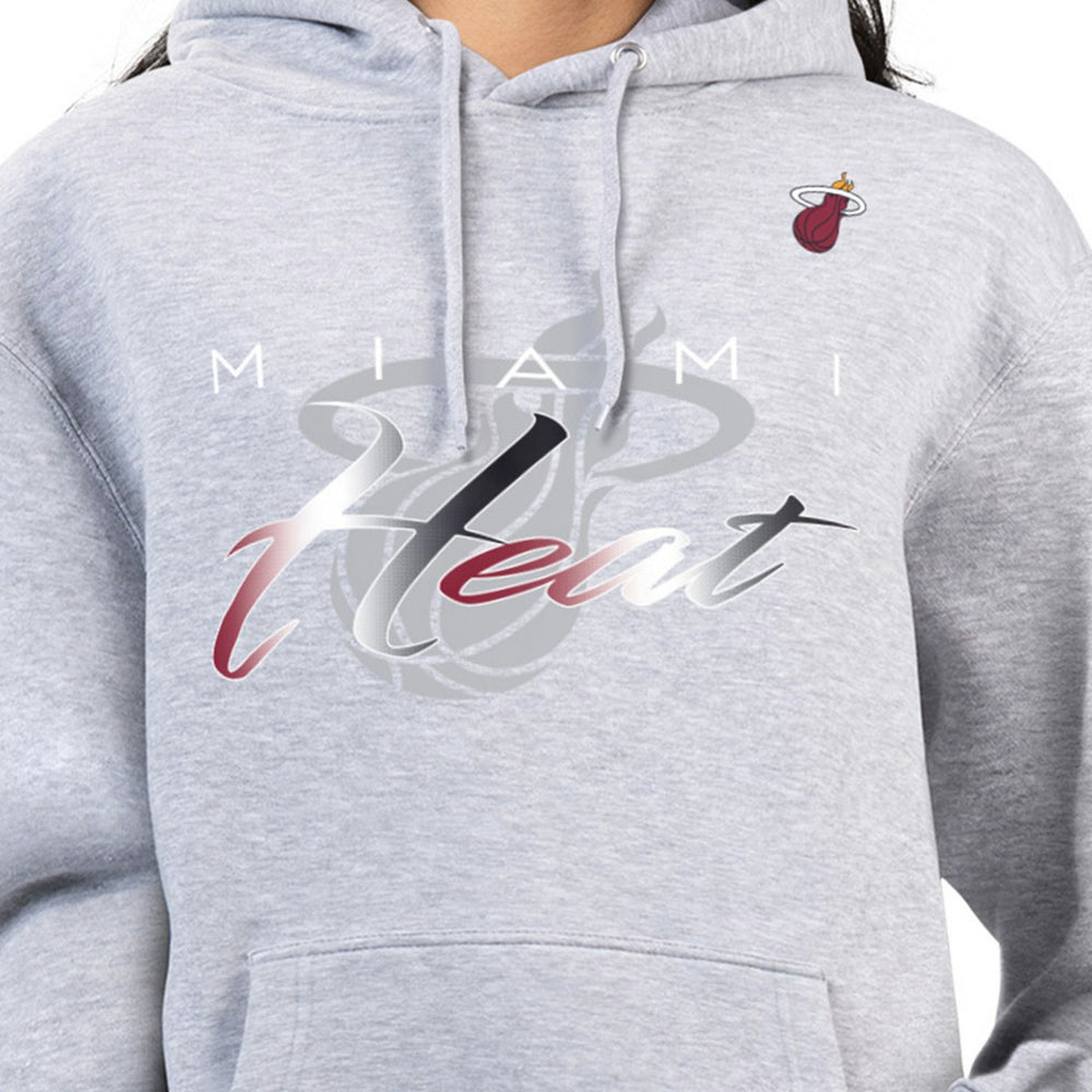 Miami Heat G-III 4Her by Carl Banks Women's Shadow Logo Tri-Blend Fleece Hoodie - Gray online