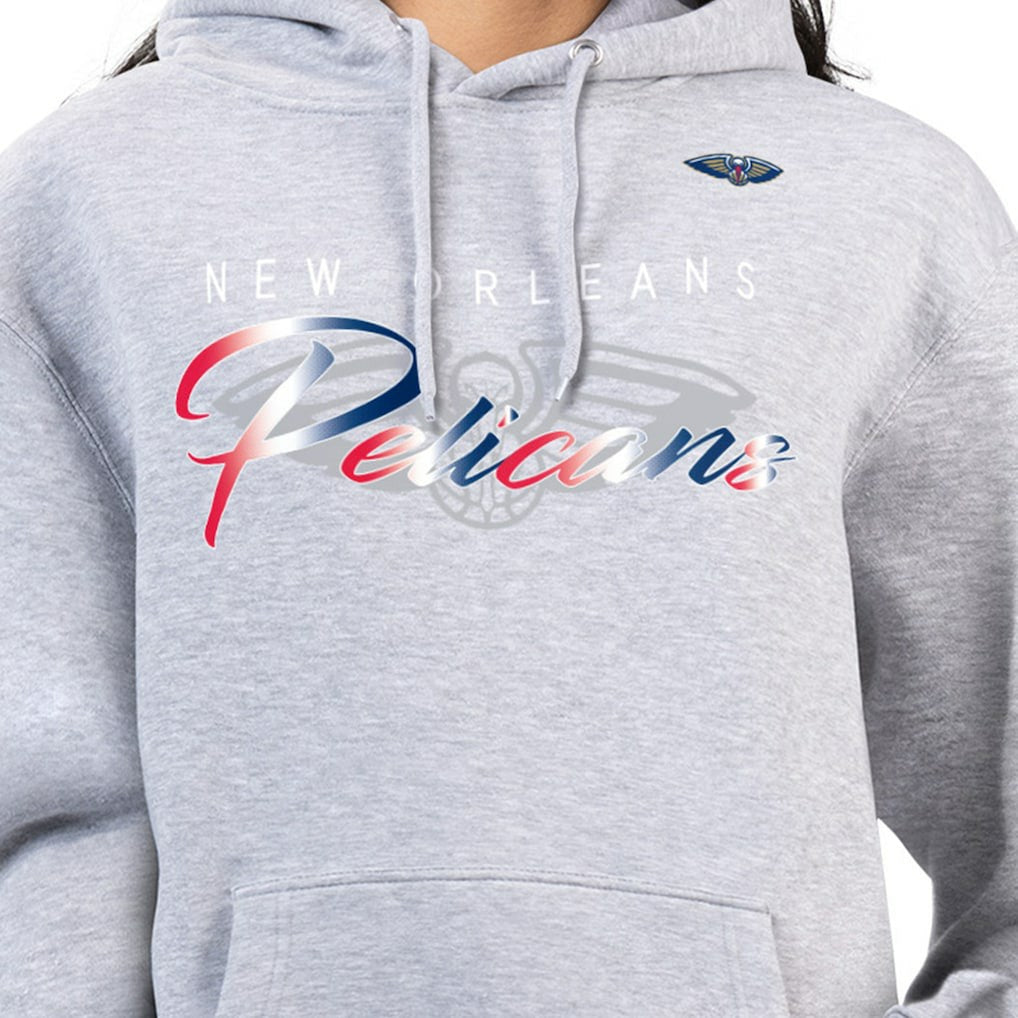 New Orleans Pelicans G-III 4Her by Carl Banks Women's Shadow Logo Tri-Blend Fleece Hoodie - Gray cheap