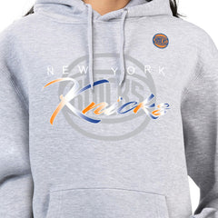 New York Knicks G-III 4Her by Carl Banks Women's Shadow Logo Tri-Blend Fleece Hoodie - Gray sale