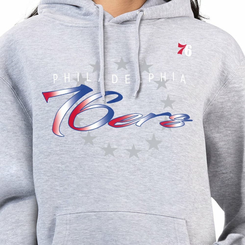 Philadelphia 76ers G-III 4Her by Carl Banks Women's Shadow Logo Tri-Blend Fleece Hoodie - Gray cheap