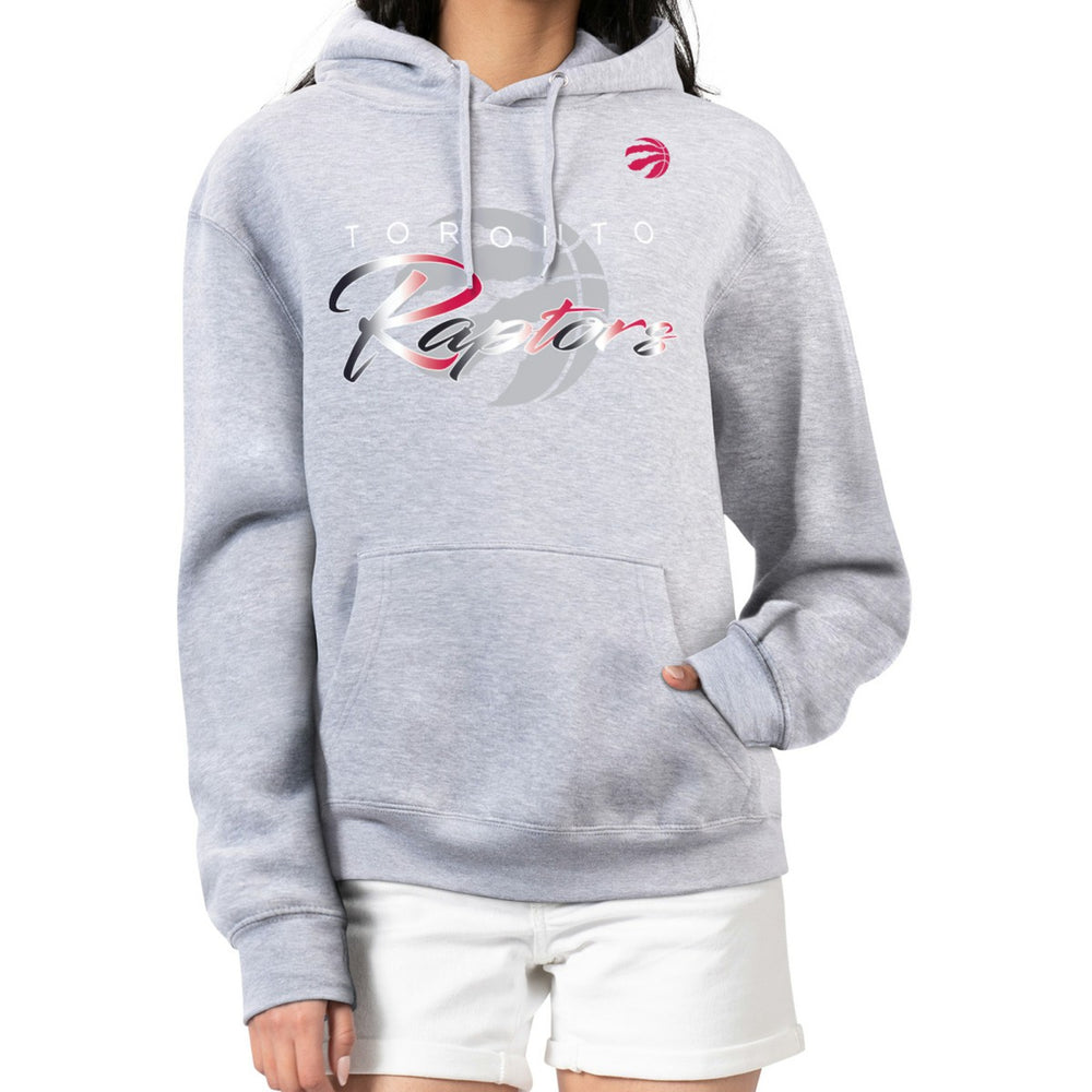 Toronto Raptors G-III 4Her by Carl Banks Women's Shadow Logo Tri-Blend Fleece Hoodie - Gray on sale