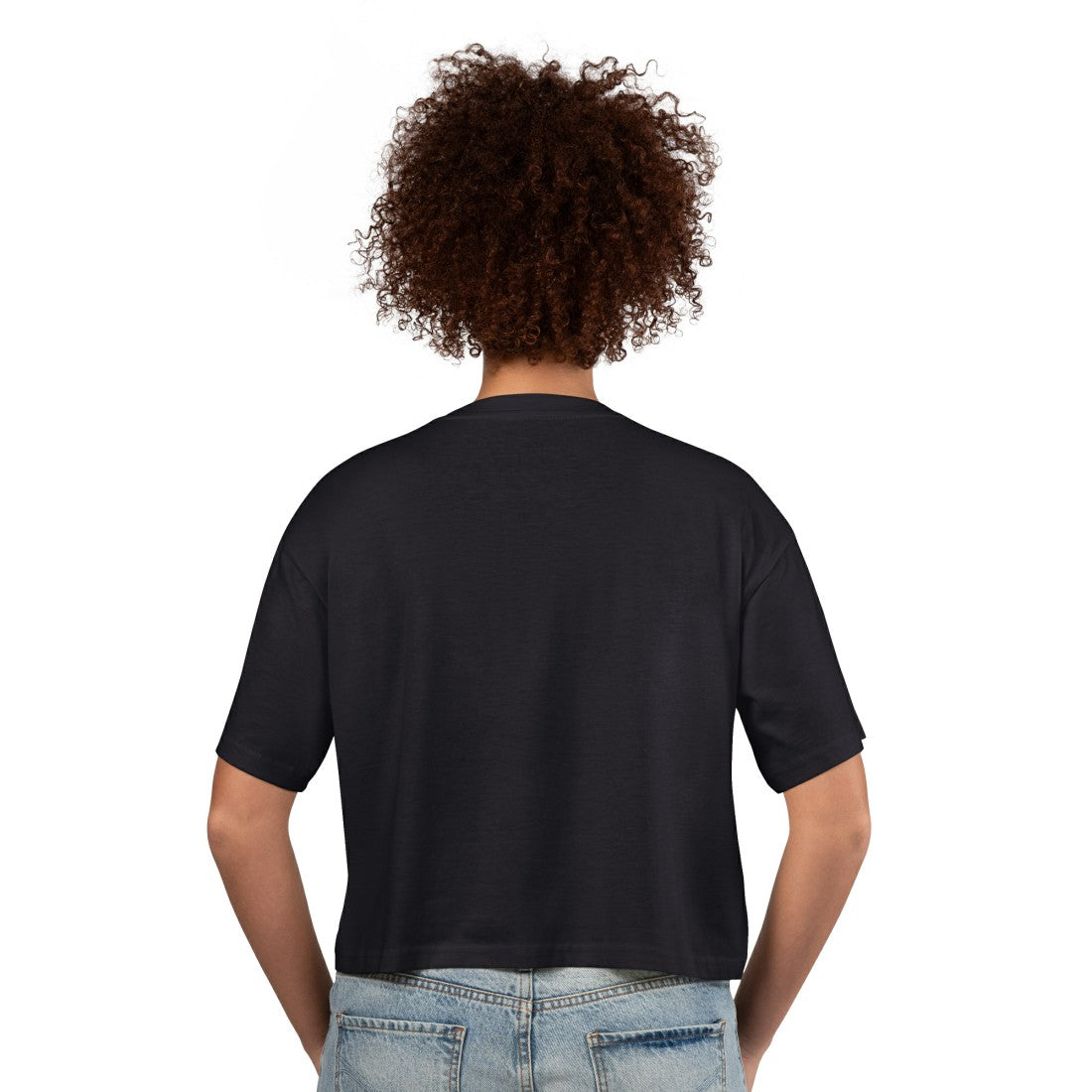 Super Bowl LX G-III 4Her by Carl Banks Women's Play Ball Oversized Rhinestone Cropped T-Shirt - Black sale