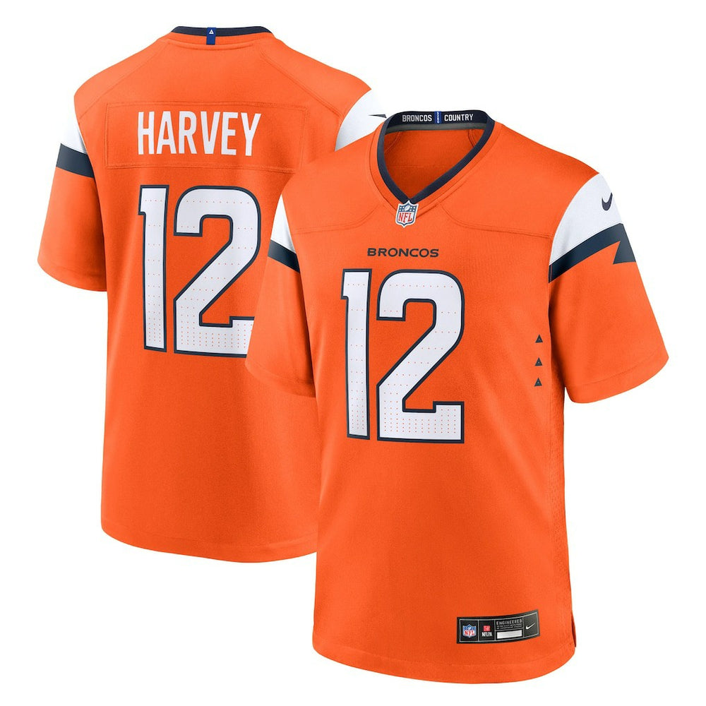 RJ Harvey Denver Broncos Team Game Jersey - Orange | Nike for sale