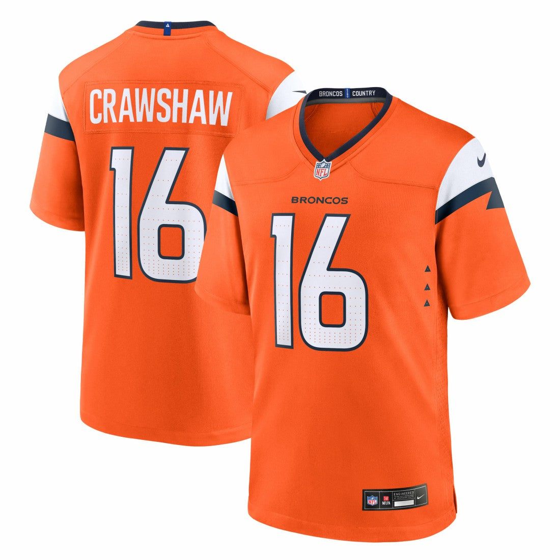 Jeremy Crawshaw Denver Broncos Team Game Jersey - Orange | Nike outlet