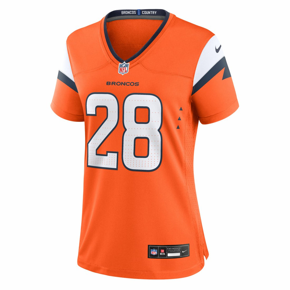 Tyler Badie Denver Broncos Women's Team Game Jersey - Orange | Nike sale