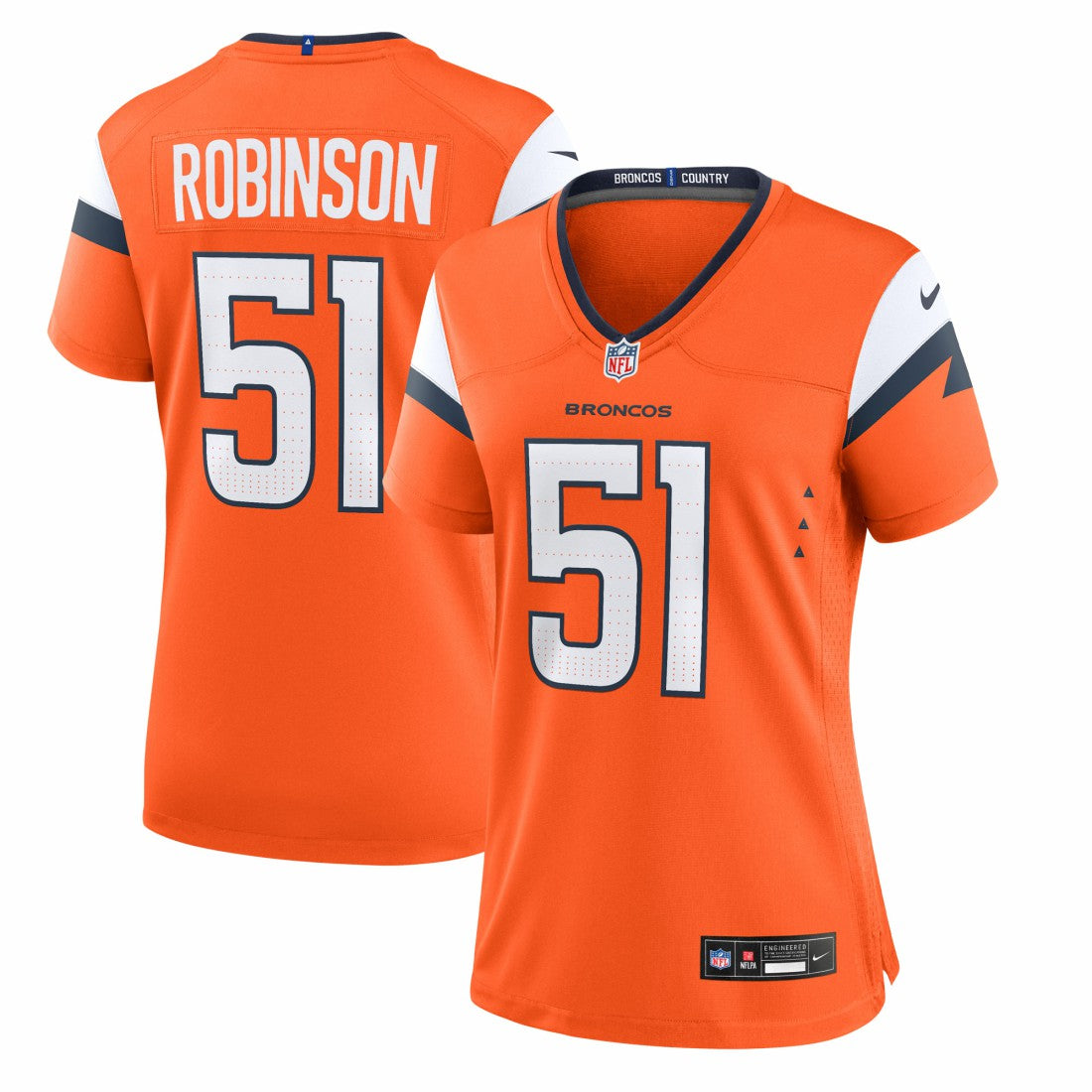 Que Robinson Denver Broncos Women's Team Game Jersey - Orange | Nike on sale