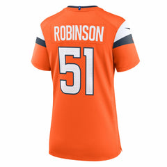 Que Robinson Denver Broncos Women's Team Game Jersey - Orange | Nike on sale