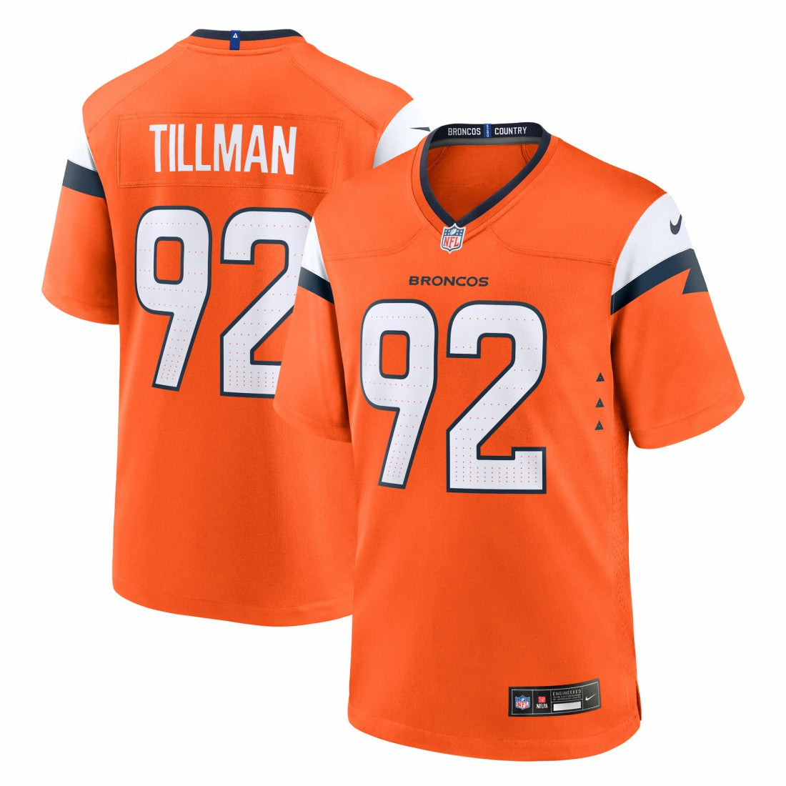 Dondrea Tillman Denver Broncos Team Game Jersey - Orange | Nike for sale