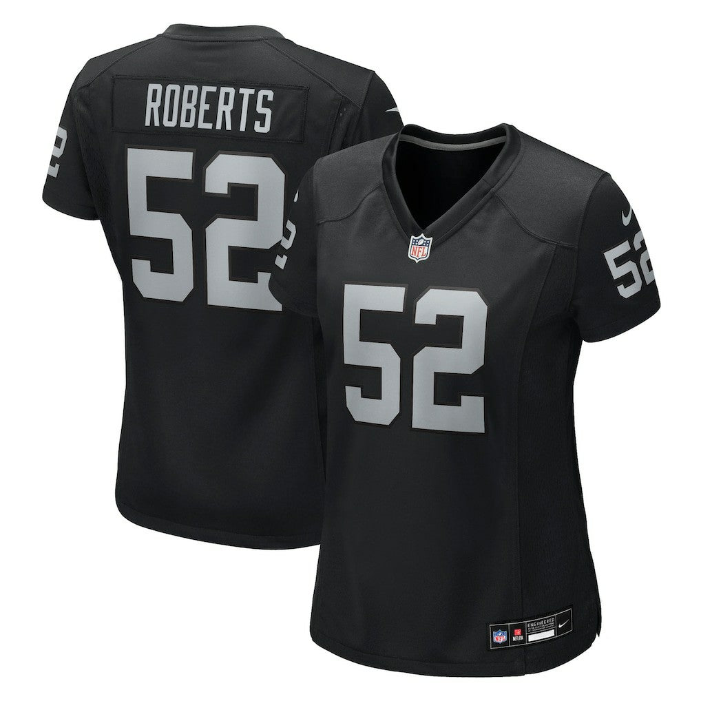 Elandon Roberts Las Vegas Raiders Women's Team Game Jersey - Black | Nike for sale