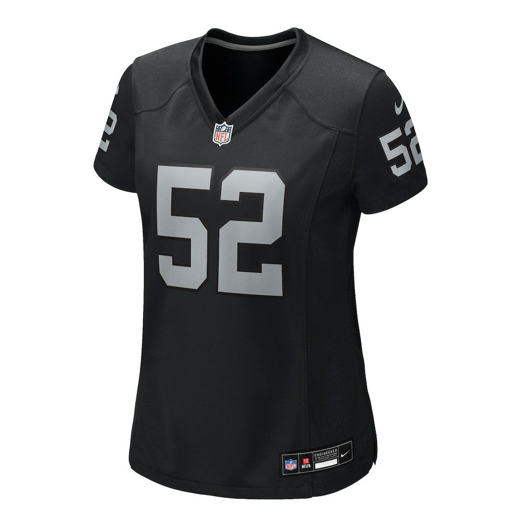 Elandon Roberts Las Vegas Raiders Women's Team Game Jersey - Black | Nike for sale