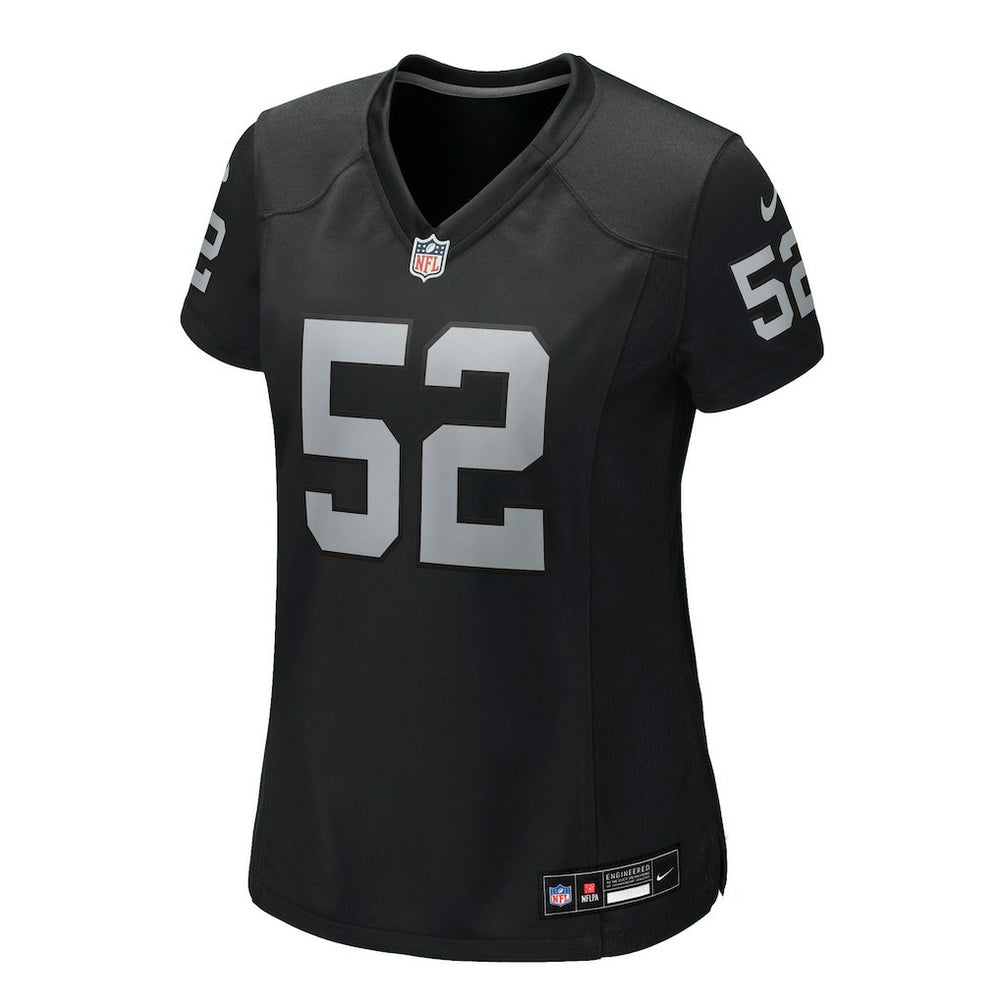 Elandon Roberts Las Vegas Raiders Women's Team Game Jersey - Black | Nike for sale