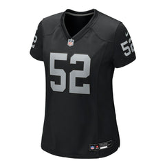 Elandon Roberts Las Vegas Raiders Women's Team Game Jersey - Black | Nike for sale