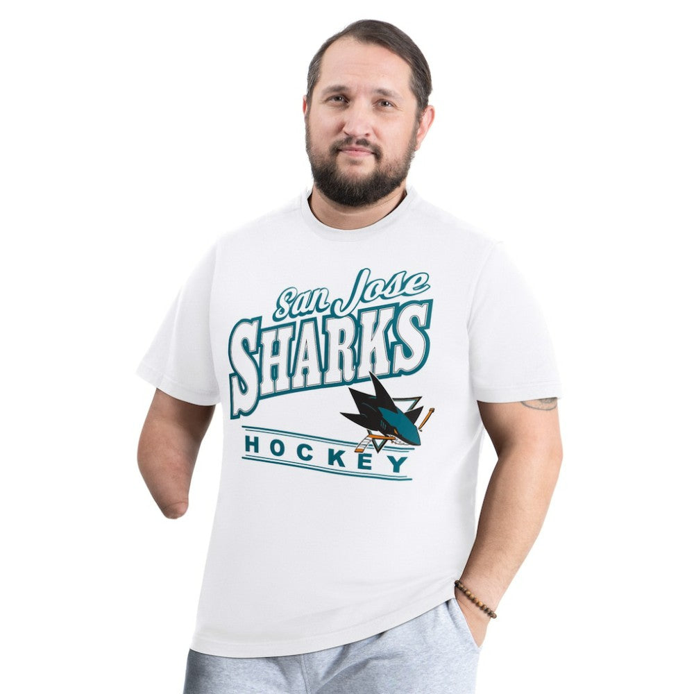 San Jose Sharks G-III Sports by Carl Banks Adaptive Headliner T-Shirt White