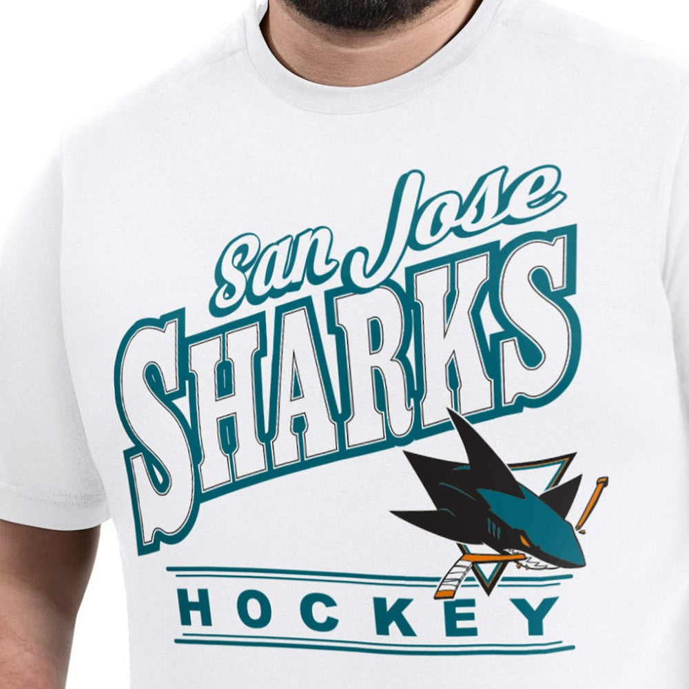 San Jose Sharks G-III Sports by Carl Banks Adaptive Headliner T-Shirt White