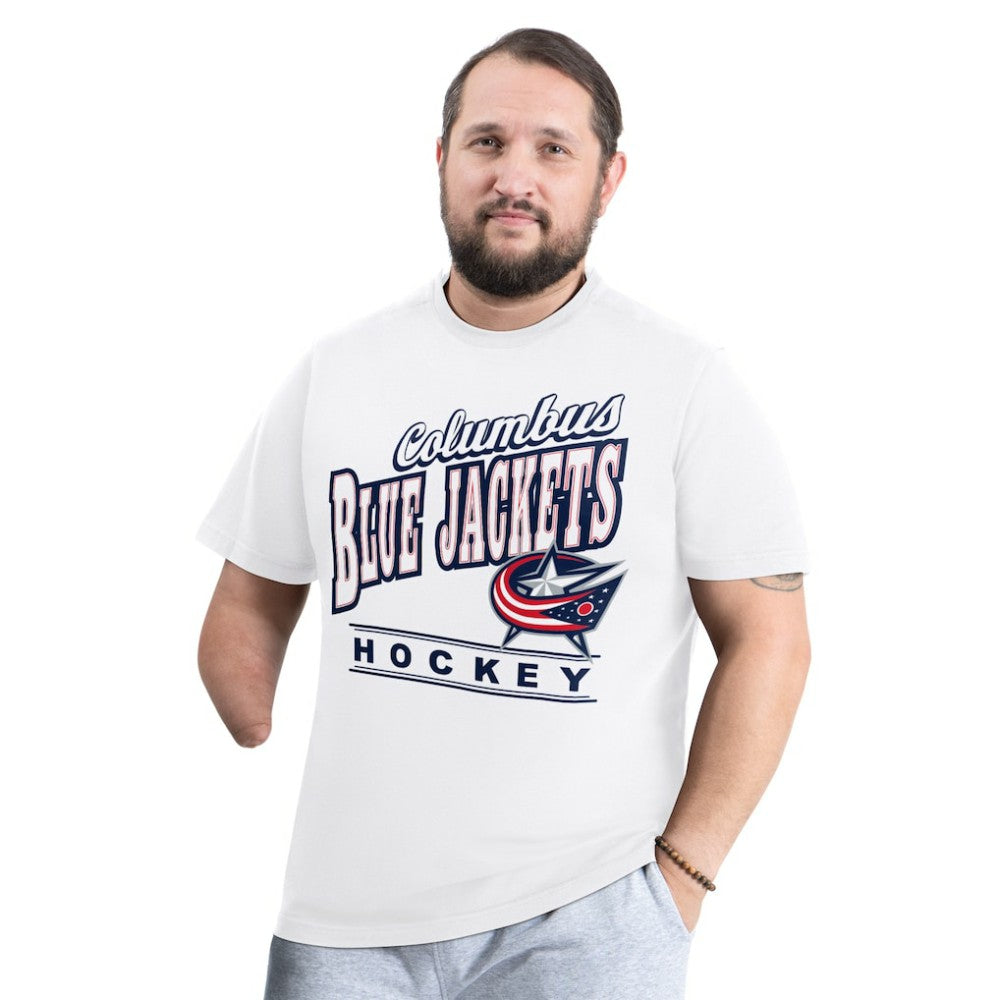 Columbus Blue Jackets G-III Sports by Carl Banks Adaptive Headliner T-Shirt White
