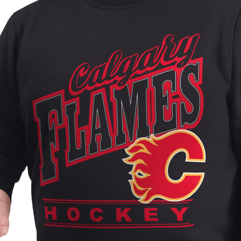 Calgary Flames G-III Sports by Carl Banks Adaptive Headliner Fleece Sweatshirt Black