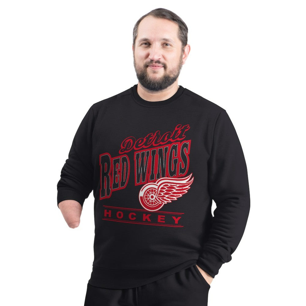 Detroit Red Wings G-III Sports by Carl Banks Adaptive Headliner Fleece Sweatshirt Black
