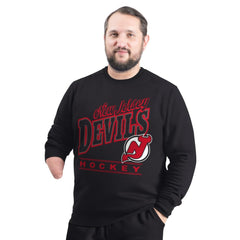 New Jersey Devils G-III Sports by Carl Banks Adaptive Headliner Fleece Sweatshirt Black