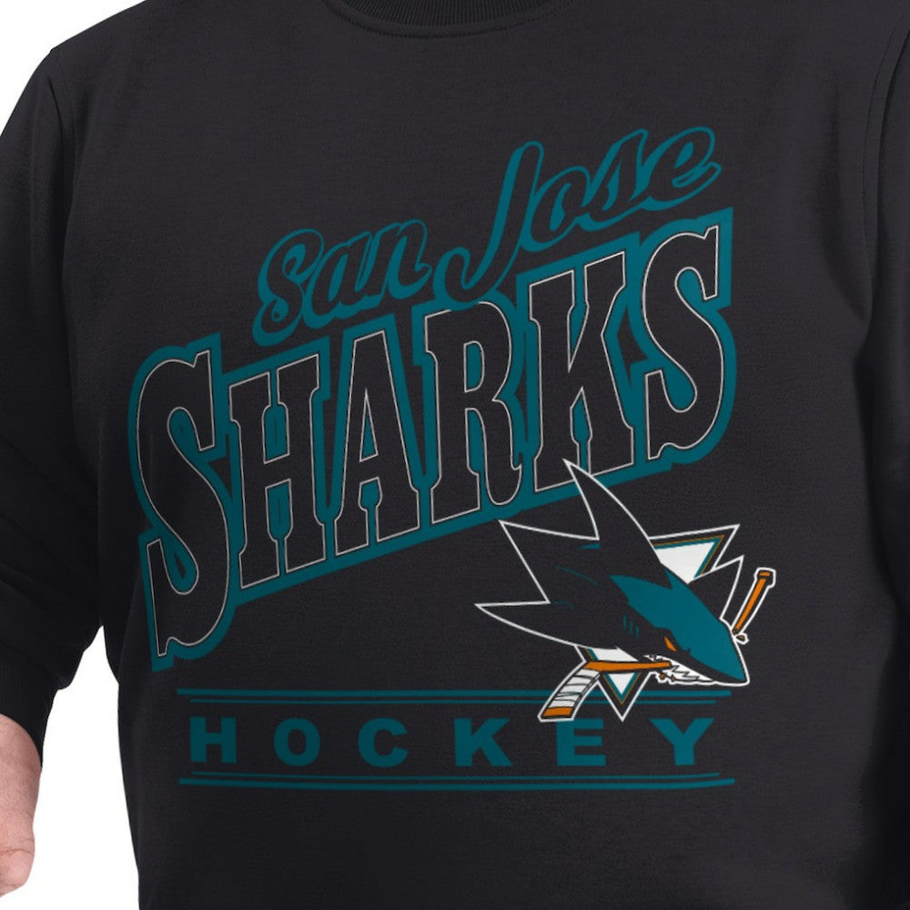 San Jose Sharks G-III Sports by Carl Banks Adaptive Headliner Fleece Sweatshirt Black