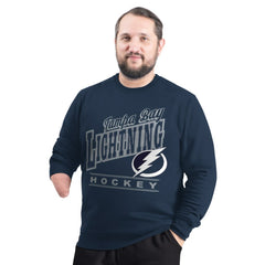 Tampa Bay Lightning G-III Sports by Carl Banks Adaptive Headliner Fleece Sweatshirt Navy