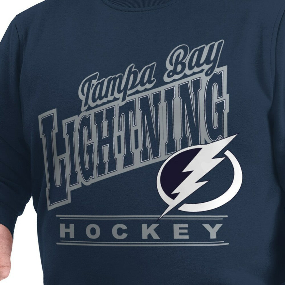Tampa Bay Lightning G-III Sports by Carl Banks Adaptive Headliner Fleece Sweatshirt Navy