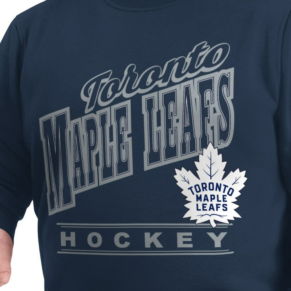 Toronto Maple Leafs G-III Sports by Carl Banks Adaptive Headliner Fleece Sweatshirt Navy