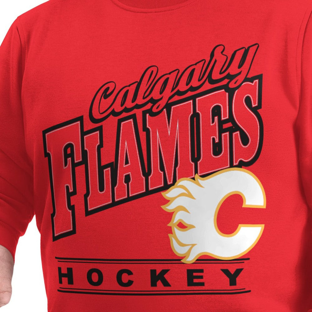 Calgary Flames G-III Sports by Carl Banks Adaptive Headliner Fleece Sweatshirt Red