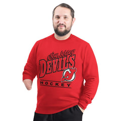 New Jersey Devils G-III Sports by Carl Banks Adaptive Headliner Fleece Sweatshirt Red